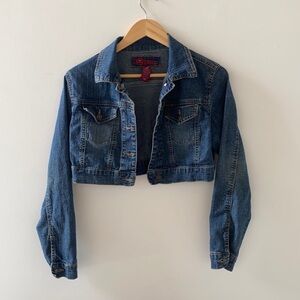 Cropped Denim Jacket Medium Wash